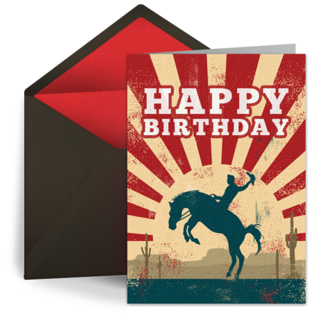 Cowboy Birthday | Free Kids Happy Birthday eCard, Greeting Card